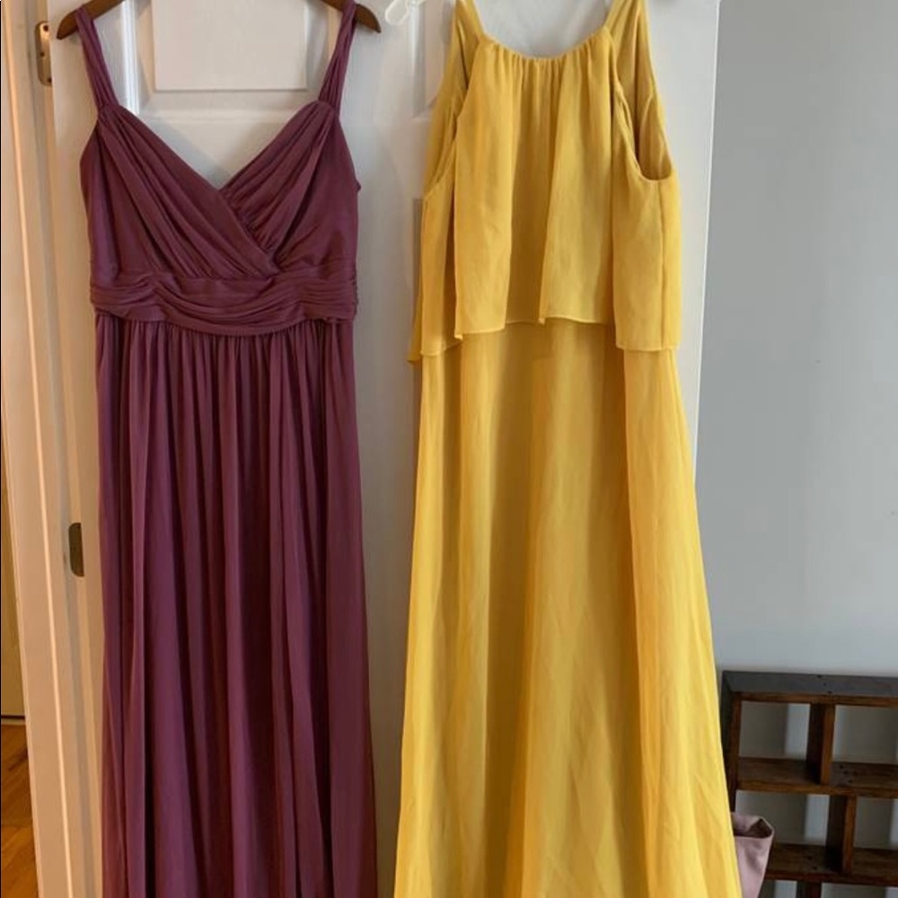 Mauve bridedmaid dress from David’s bridal